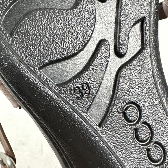 Ecco Sandals Womens Size 39 Leather Strappy Slingback Comfort Walking Shoes - Picture 7 of 10